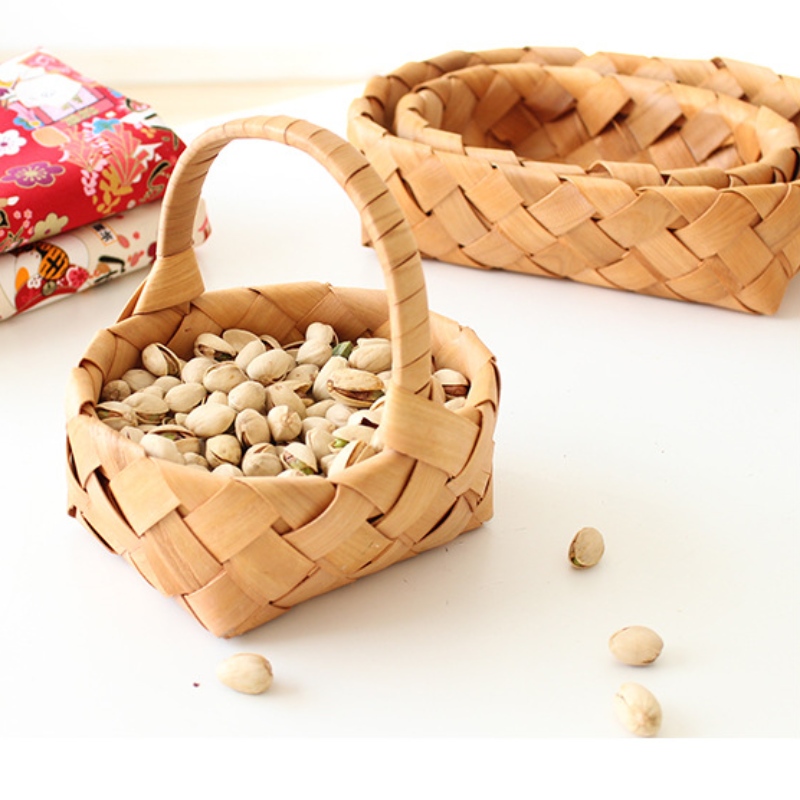 Decorazioni per la casa Cesto in legno con manico