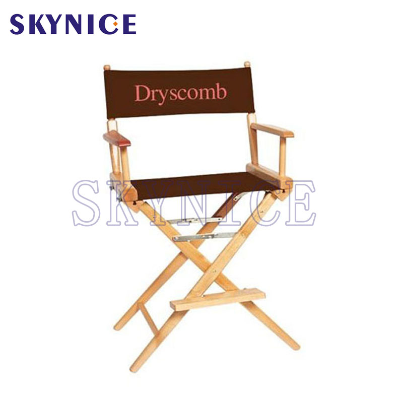 Natural frame Custom Wooden Folkeble Director Chair with LOGO