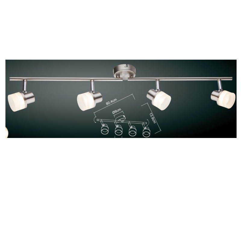 Faretto LED ad alta tensione-4, con cilindro in plastica