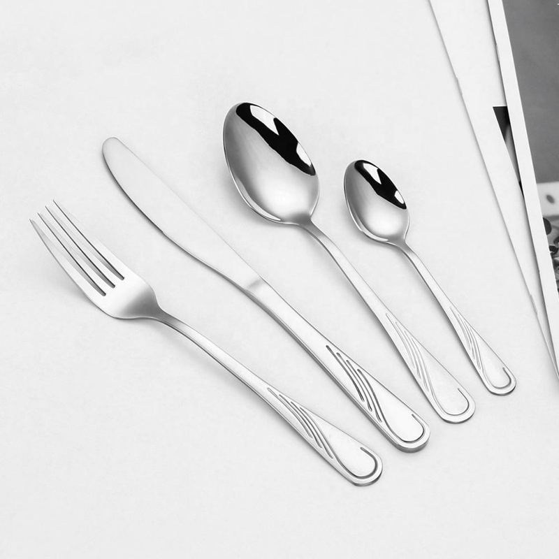 set di posate riutilizzabili in acciaio inox posate a buon mercato