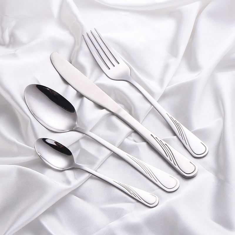 set di posate riutilizzabili in acciaio inox posate a buon mercato