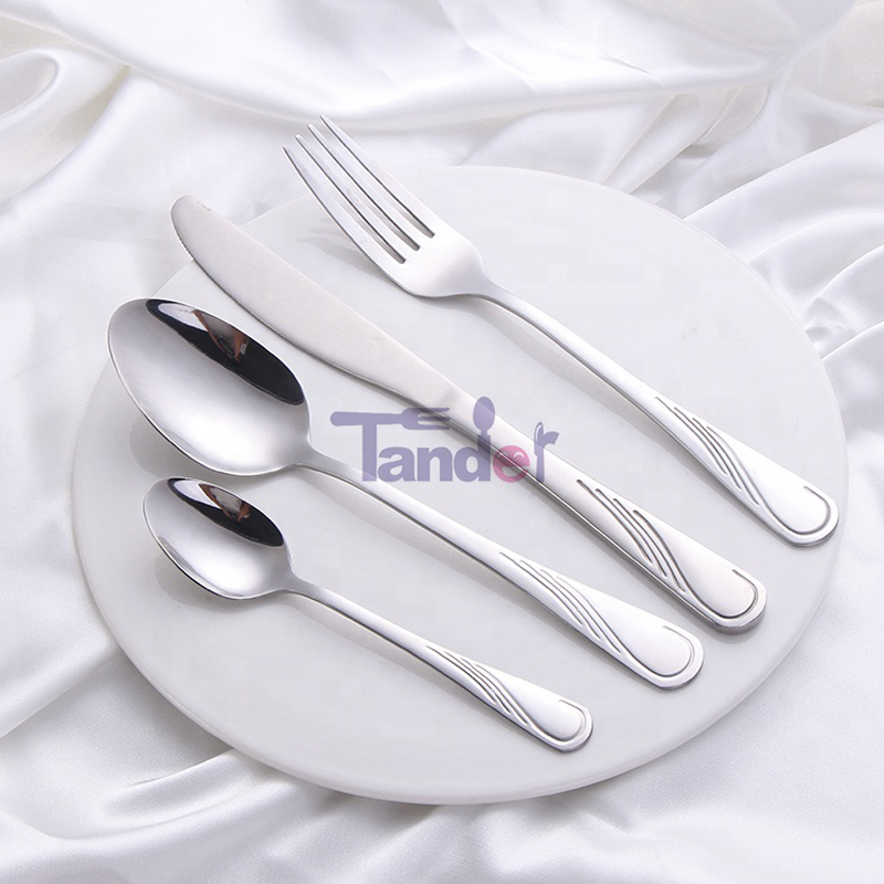 set di posate riutilizzabili in acciaio inox posate a buon mercato