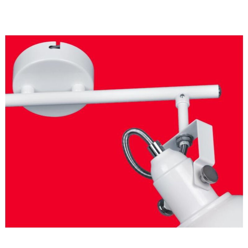 Spot-2 con paralume in metallo e staffa a U.