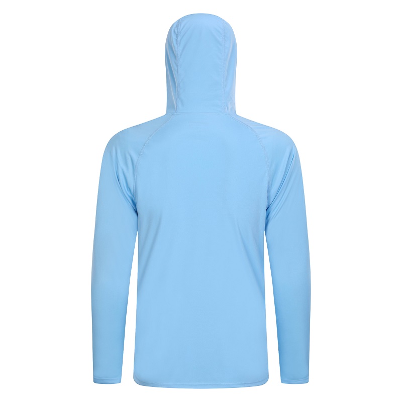 Personalizza T-shirt con cappuccio da uomo UPF 50+ Sun Protection T-Shirt manica lunga da arrampicata da corsa