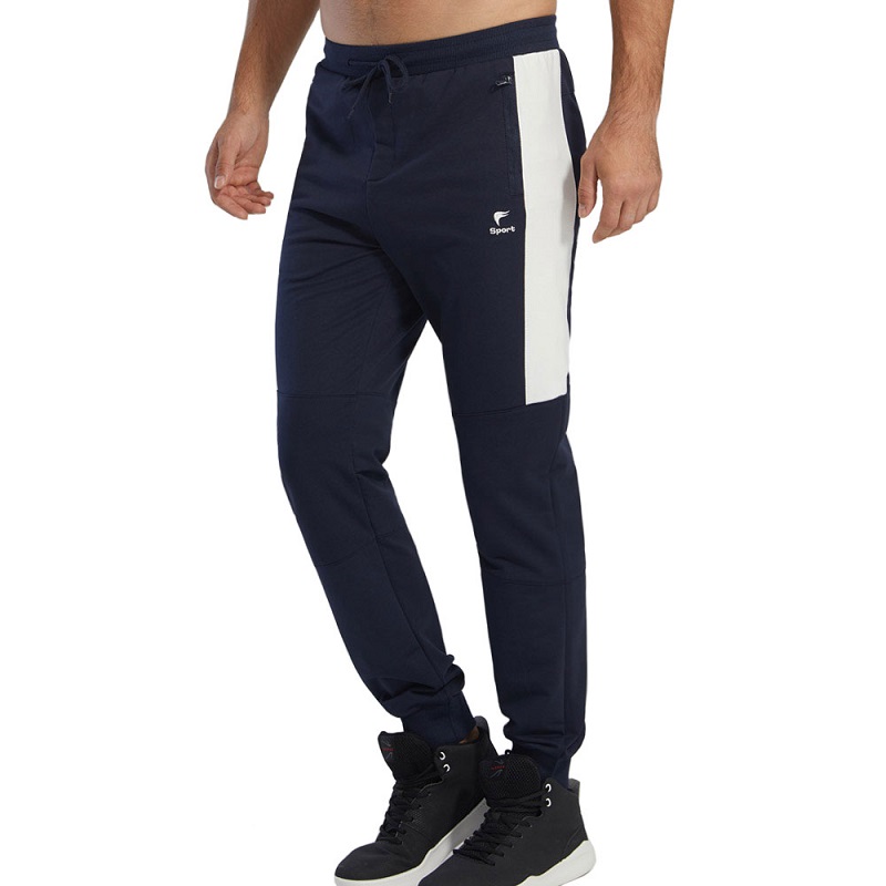 Uomini's Joggers Gym Elastic Close Bottom Workout Athletic Pants con Zipper Pockets