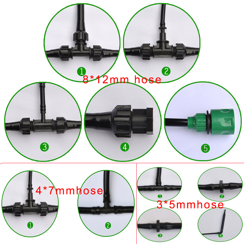 Sistema di irrigazione solare di irrigazione 4*7mm tubo PVC Micro Spinkler Tubing Assembies