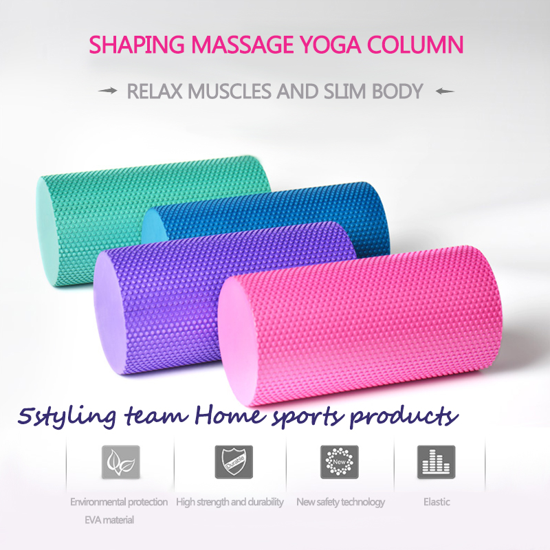 Colonna yoga 30/45/60 / 90cm asta in schiuma fitness con sei punti angolari solidi in virgola mobile colonna Pilates