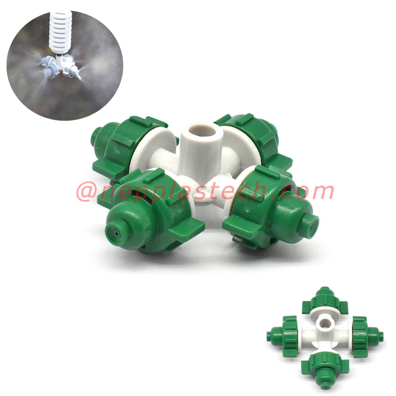 Nebulizzatori per nebulizzazione e umidificazione per nebulizzazione a croce per atomizzatori Irrigazione a risparmio idrico Irrigatore a micro nebulizzazione