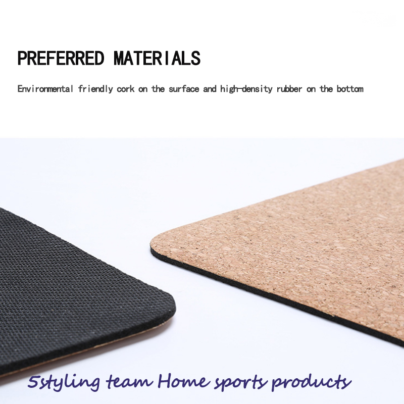 Tappeto di yoga di sughero su misura non a stampa slip sughero di protezione ambientale naturale Yoga Mat personalizzazione personalizzata