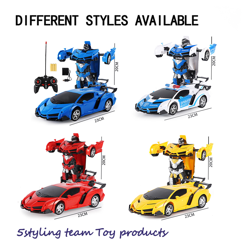 Xuezahan auto telecontrollo elettrico 1:18 un pulsante telecomandato controllo auto robot simulazione modello di borsa auto ricarica