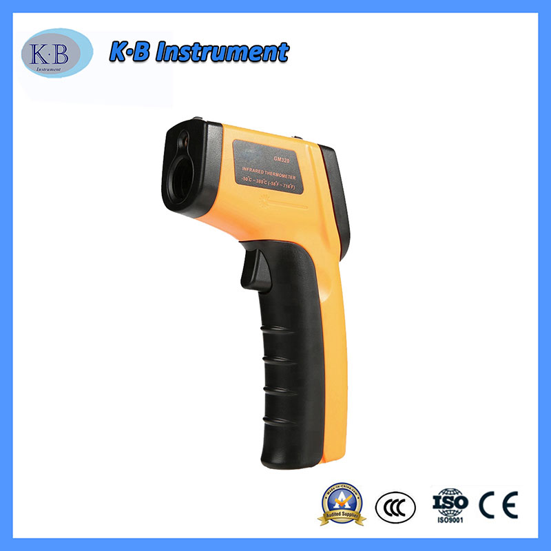 Non a contatto Industrial Digital Temperature Measuring Instrument Laser LCD Display Digital Thermometro GM320 Termometro a infrarossi