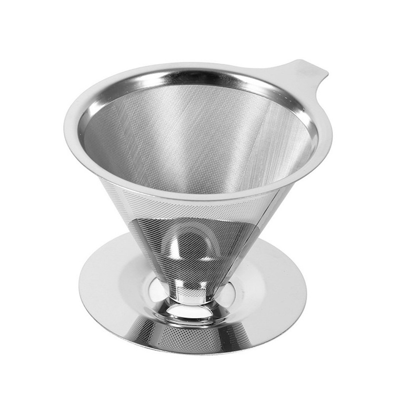 Raffreddamento in acciaio inossidabile Versatore riutilizzabile Sopra filtro del caffè in piedi