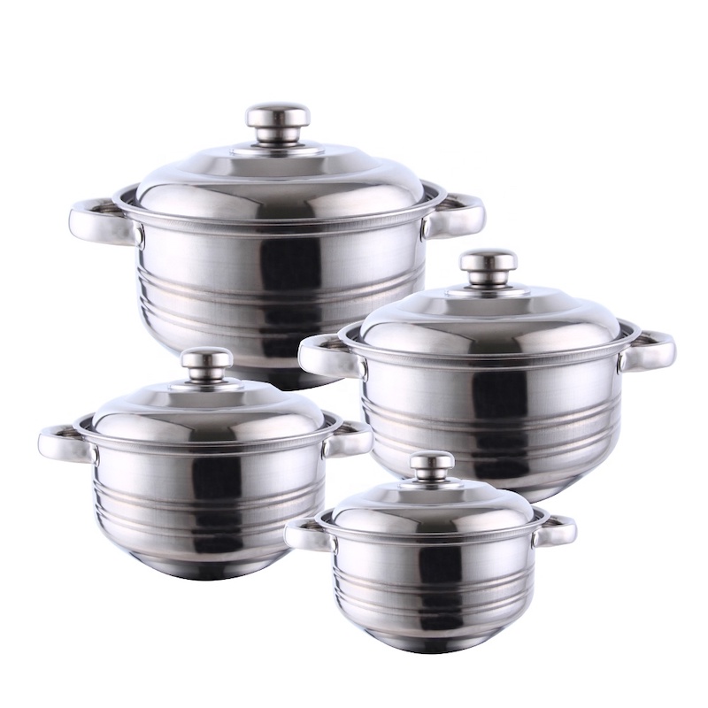 set di casseruola, set di 3pcs, 5 pcs in acciaio inossidabile