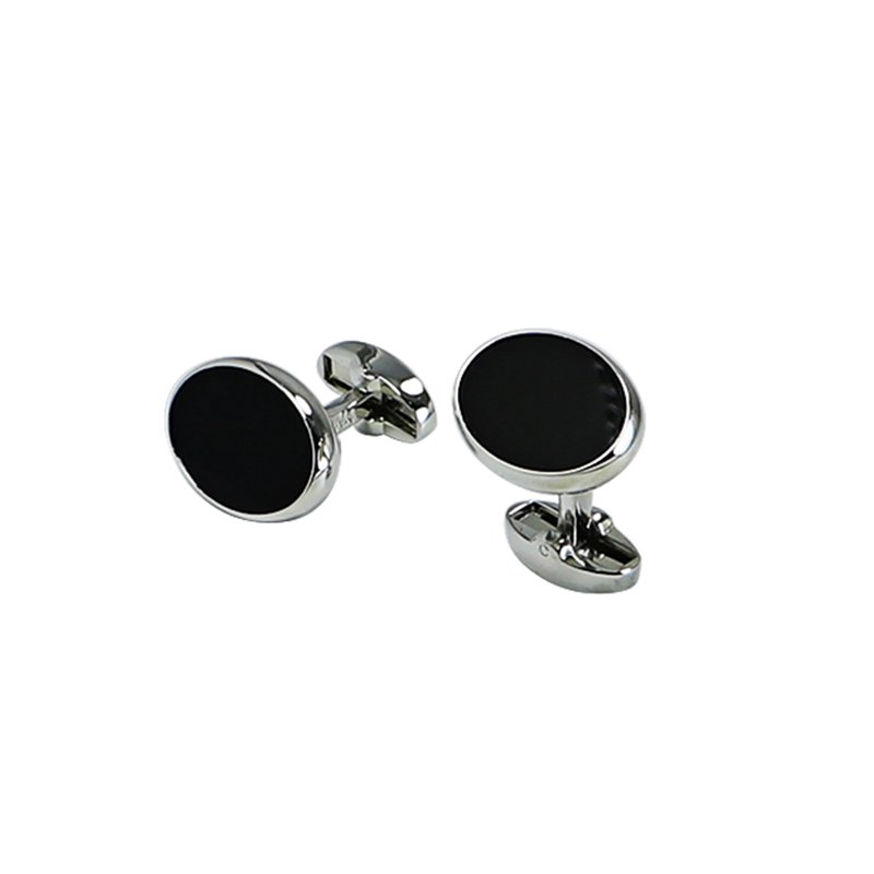 Brown Ovale Onyx Men's Cuff Links