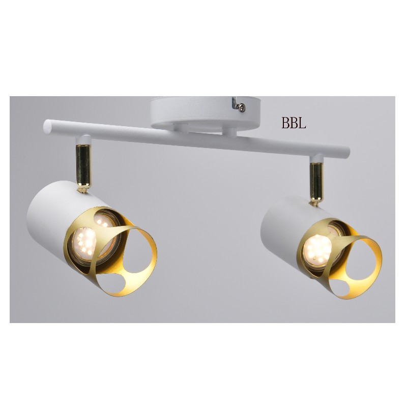 Moderno spot light-2 con bianco + oro metallo ombra, può regolare la direzione