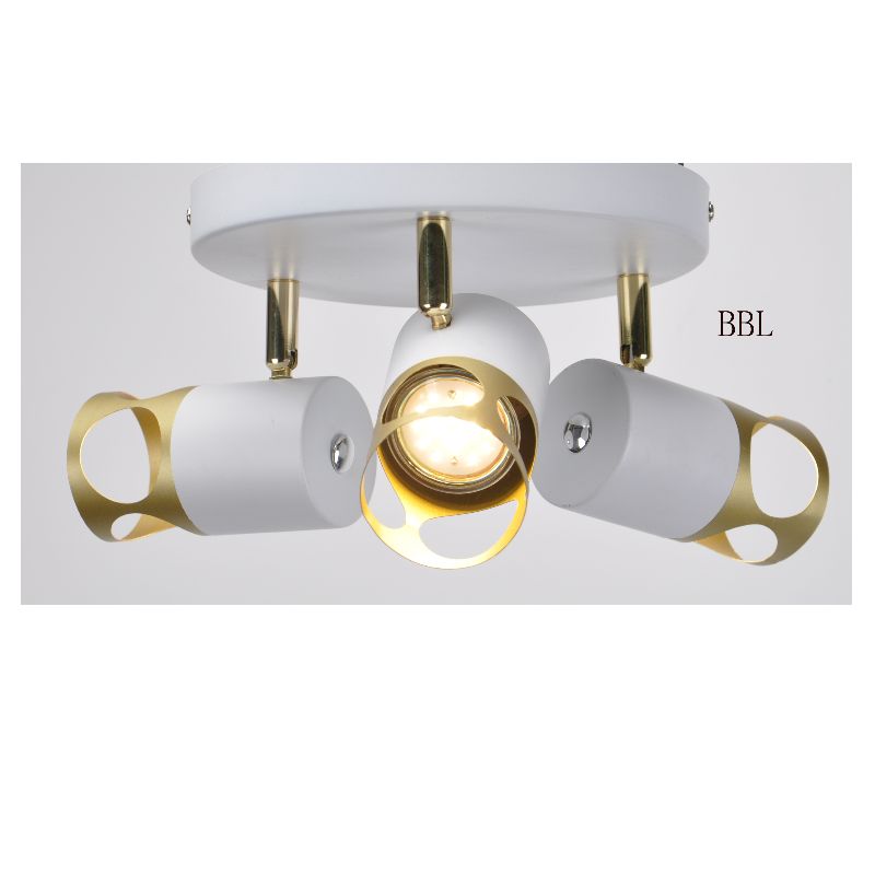 Moderno spot light-3 con bianco + oro metallo ombra, può regolare la direzione