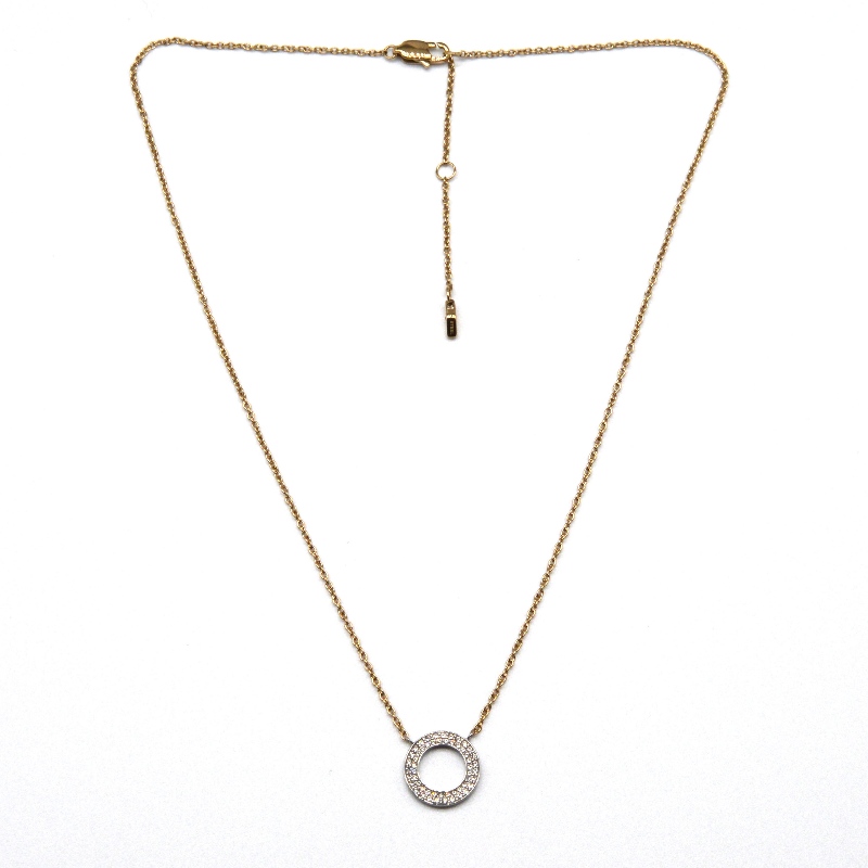 Collana pendente in acciaio con pietra tonda a bastone tondo rfbnck1089