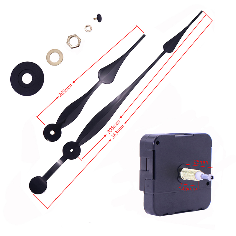 HR1688 Movimento al quarzo nero 23mm e lancette grandi