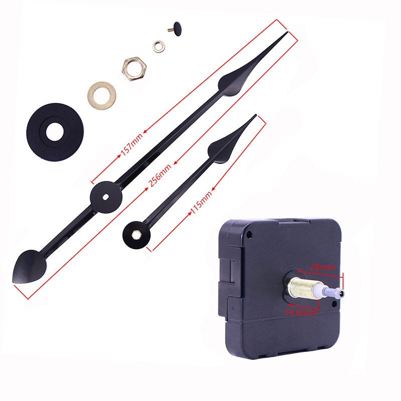 HR1688 Movimento al quarzo nero 23mm e lancette grandi