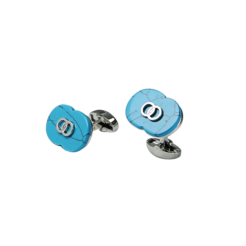 Doppia linea Turquoise Classic Suit Cuff Links