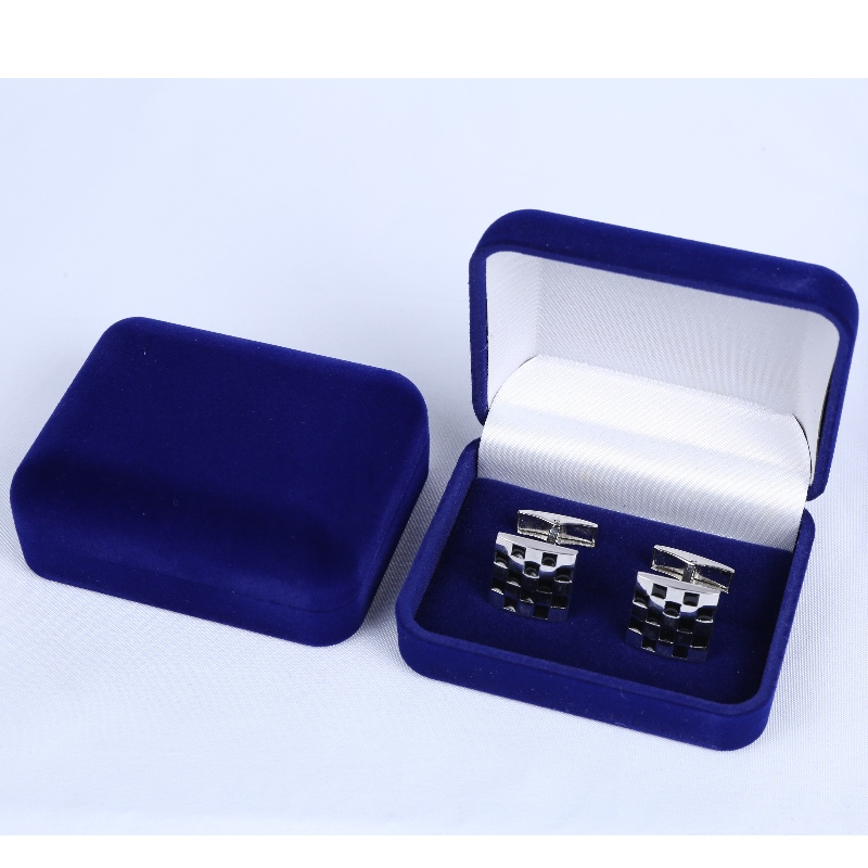 Elemento D-45S forma rotonda Velvet Box per due gemelli, un 60mm fermaglio in lunghezza, o più distintivi, monete, medaglie, ecc.75*95*32mm, pesi circa 65g