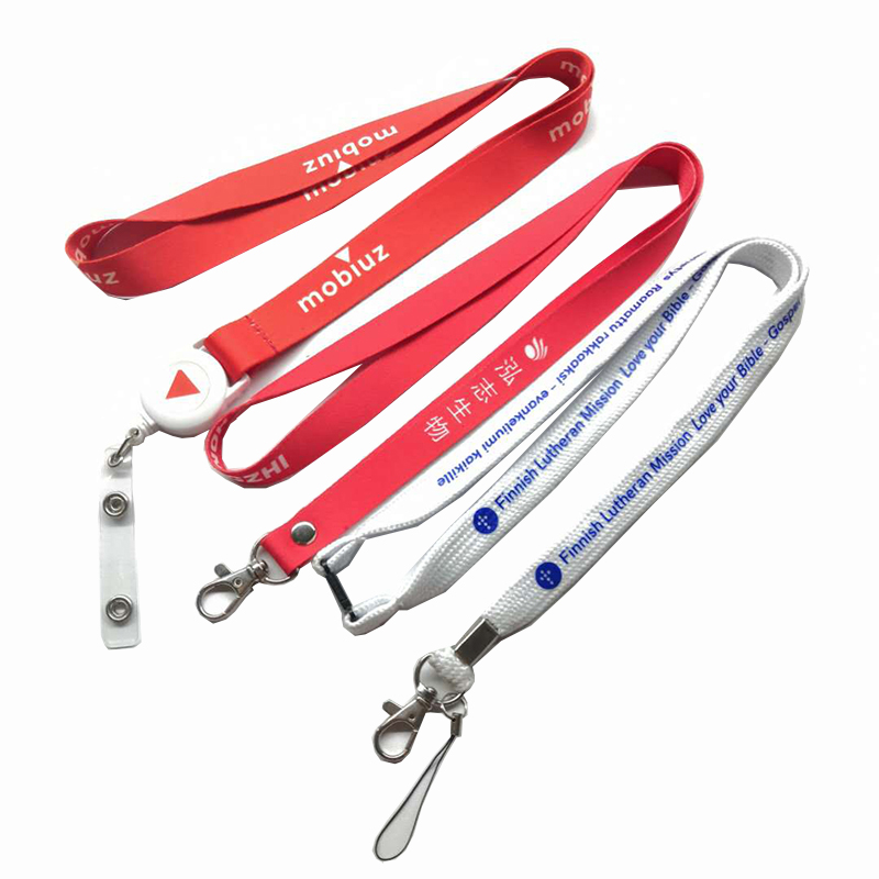 Vendita diretto stabilimento su misura di lanyard all'ingrosso di poliestere lanyard di trasferimento a caldo planyard facile da tirare il logo di espansione della fibbia di Lanyard stampabile