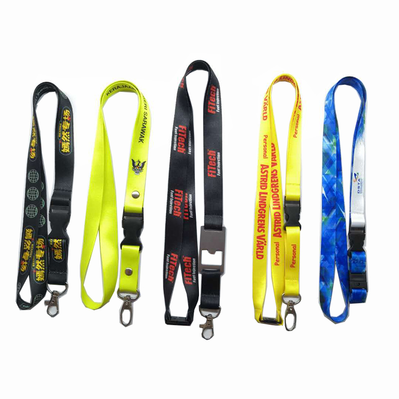 Vendita diretta di fabbrica su misura di laminazione all'ingrosso smontaggio di Lanyard di trasferimento di calore di stampa di Lanyard sicurezza fibbia lanyard logo personalizzato