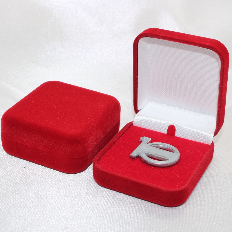 Elemento F-2S forma rotonda Velvet Box per badge *monete, mm.52*57*25, pesi circa 26g