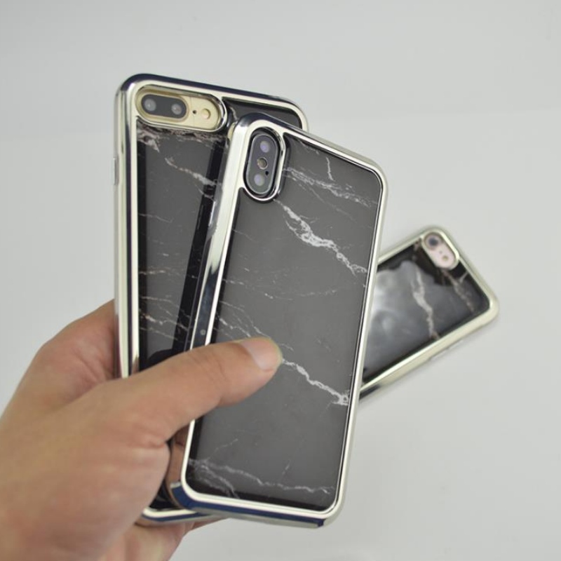 Opuscolo elettroplaccato due-in-uno per il Marble Plus, caso di goccia-gel iphone EX fabbrica di personalizzazione
