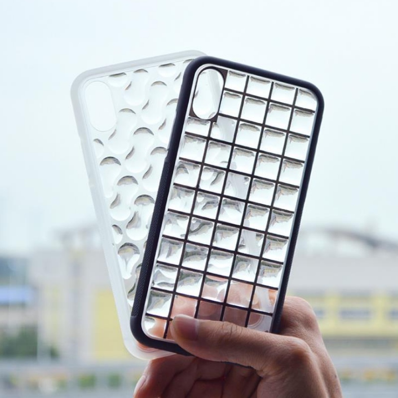 3d Crystal Water drop mosaic lattice Nail Polacco cristallino guscio di gelatina mobile IPHONEX