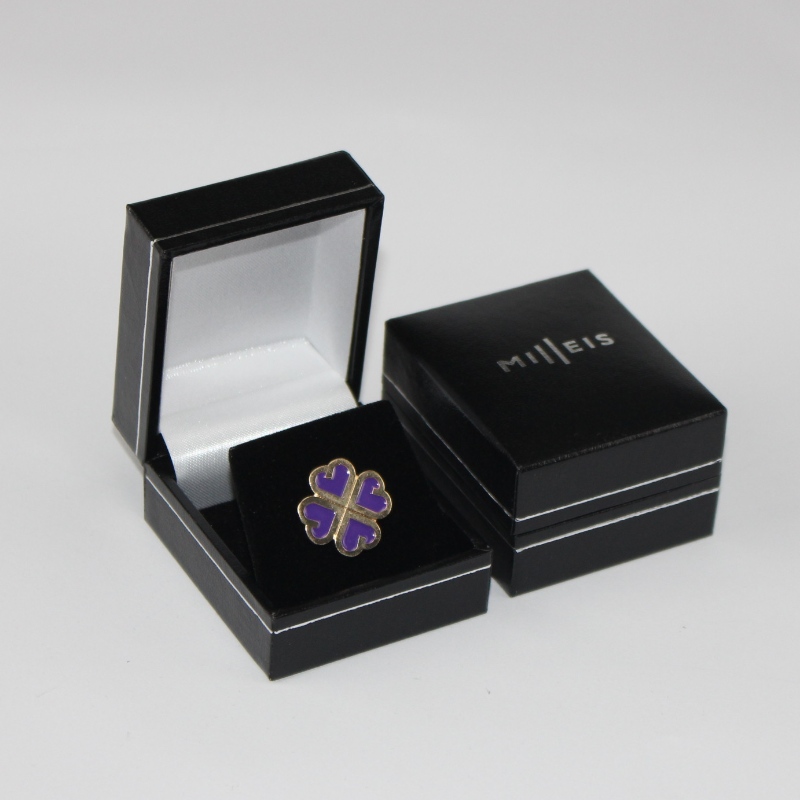 Articolo V-07S Scatola quadrata in similpelle di plastica per monete diametro 25-30 mm, badge, anello ecc. Mm. 46 * 53 * 32, pesa circa 35 g