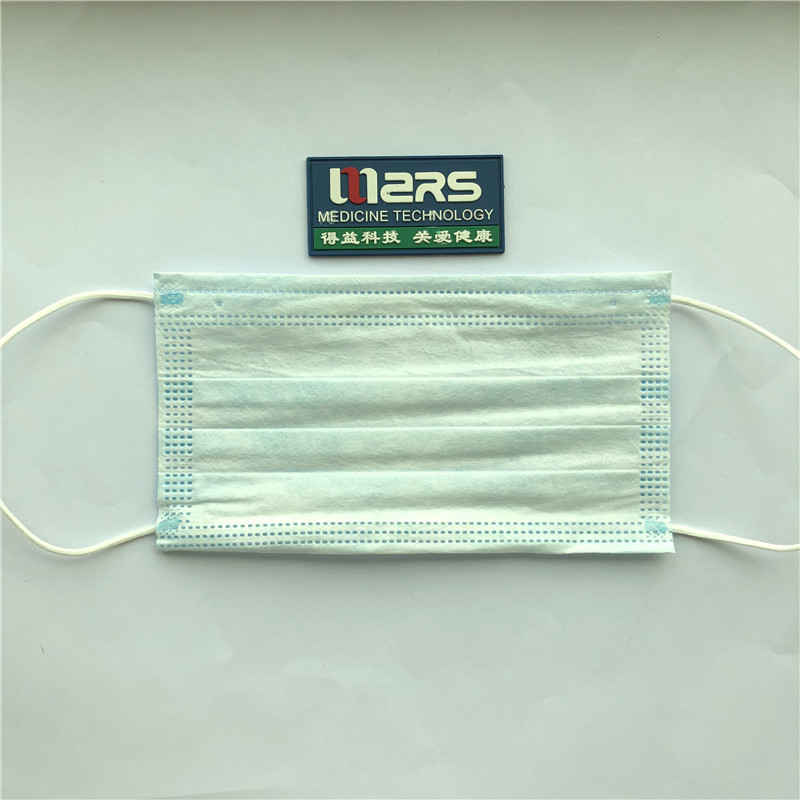 Maschera per il viso medica monouso non tessuta 3ply all'ingrosso con passante per l'orecchio