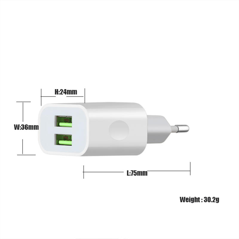 OEM / ODM caricabatterie USB multiporta portatile a doppia porta USB / US USB Caricatore da muro