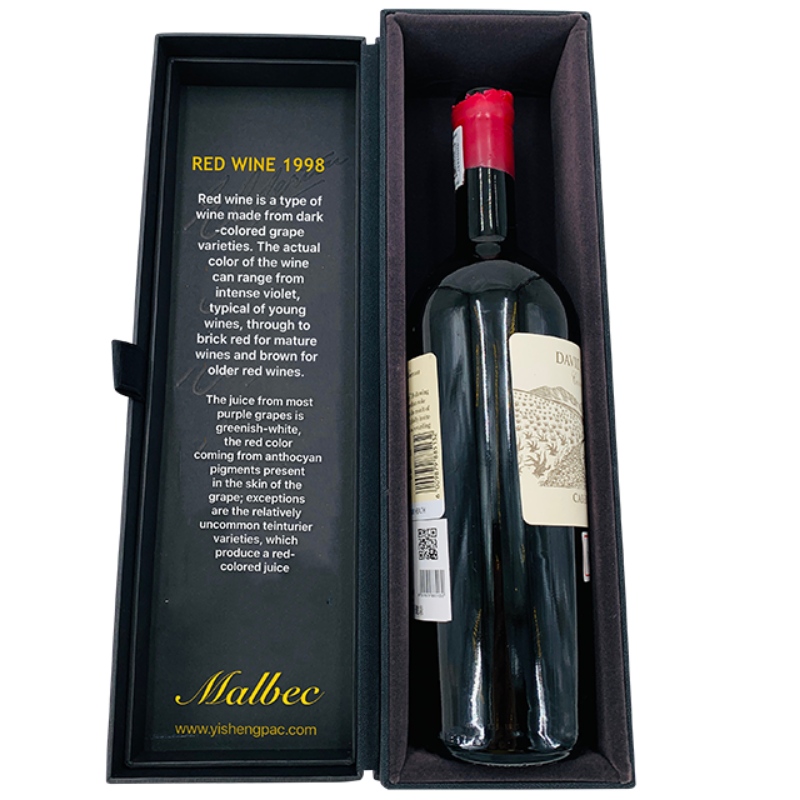 Scatola di imballaggio per vino personalizzata di lusso con interno in EVA nera