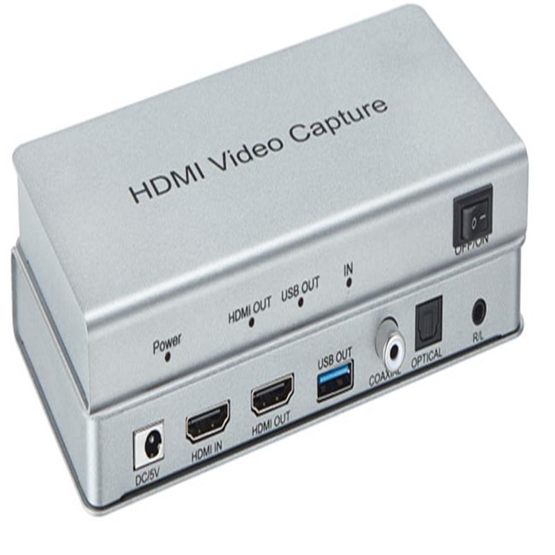 Acquisizione video HDMI USB 3.0 con loopout HDMI, coassiale, audio ottico