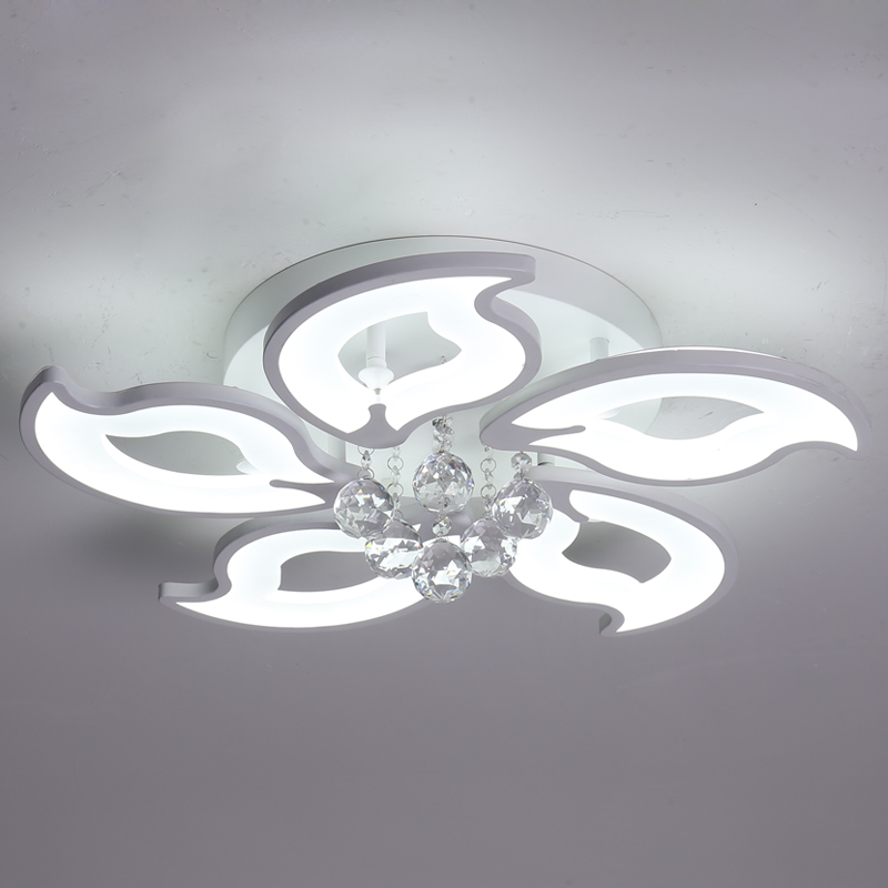 Plafoniera LED Lampadario in cristallo a forma di fiore con 5/8/15 teste