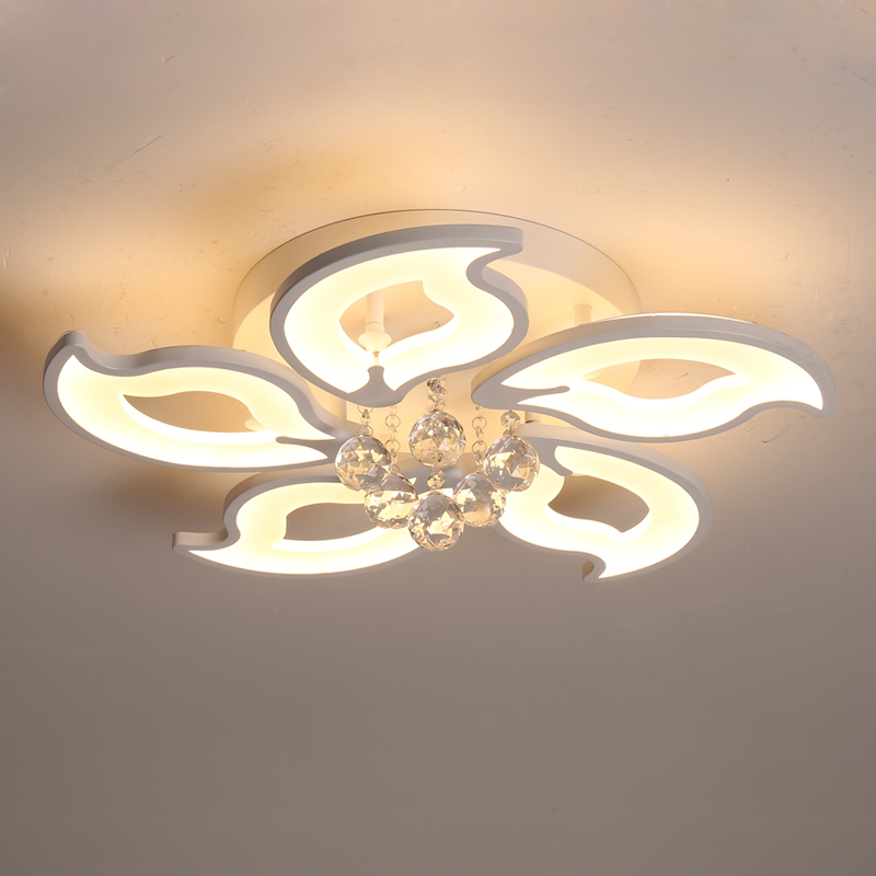 Plafoniera LED Lampadario in cristallo a forma di fiore con 5/8/15 teste