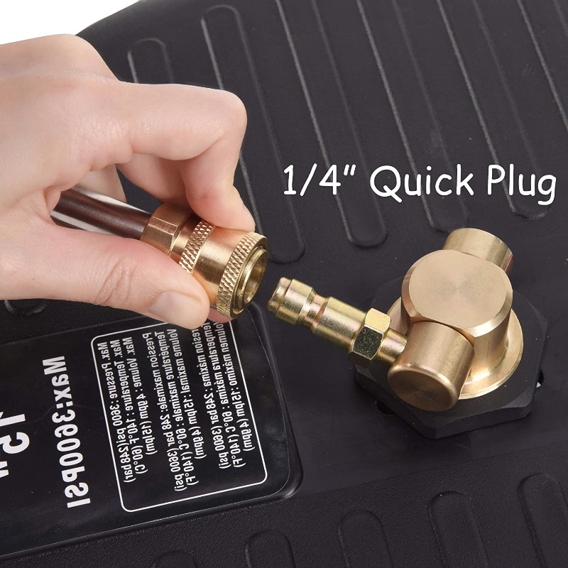 attacco per pulitore per superfici power washer con attacco rapido da 1\/4