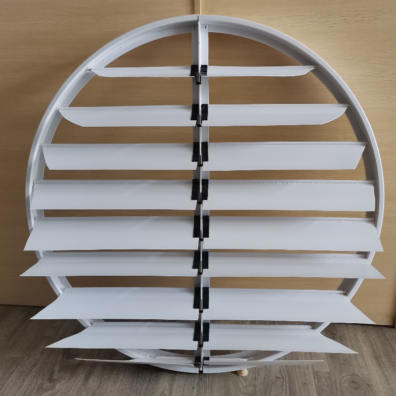 Rivestimenti per ventole rotondi Pvc Profilo Fogli in PVC per il sistema di scarico louver automatico per le industrie del sistema di ventilazione