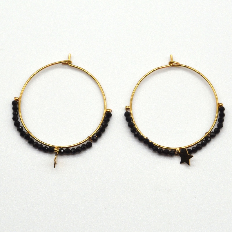 Orecchini rotondi, indossare perline, stile etnico, retrò, stile bohémien, orecchini a cerchio, stile donna, stile bohémien stella, ciondolo, fabbrica di lavorazione di gioielli Cina Ruifanbao