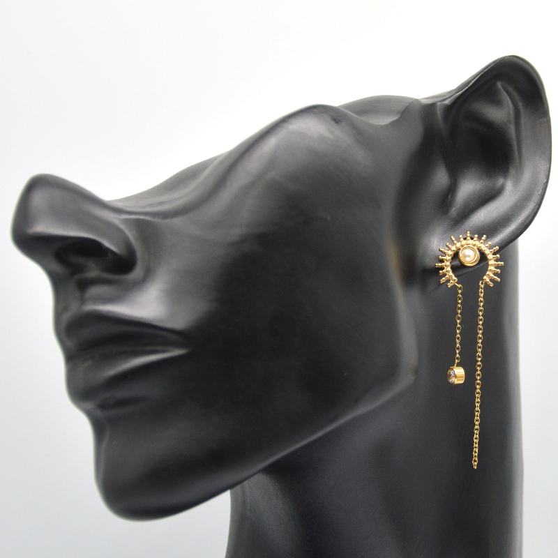 Orecchini rotondi, nappe, ciondoli di placcatura sottovuoto del nastro, catene, ciondoli, orecchini carini, gioielli Fabbrica di lavorazione dei gioielli Cina Ruifanbao