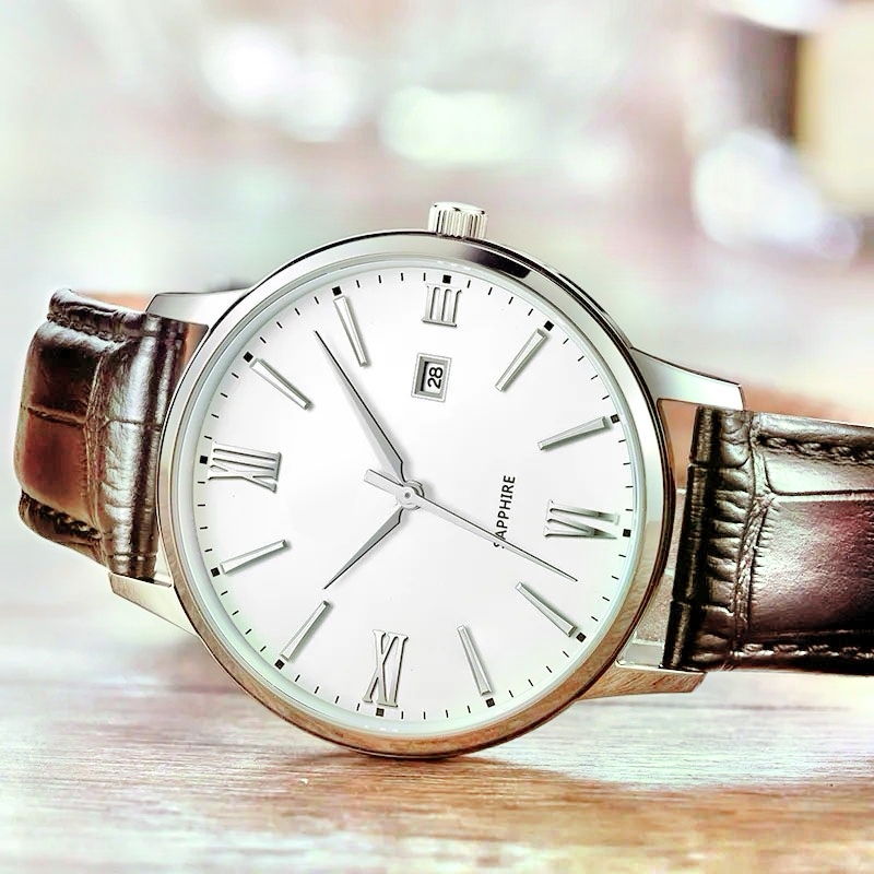 Un orologio meccanico in stile semplice.