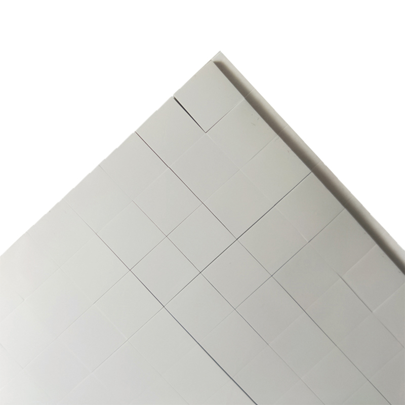 Foglio di silicone conduttivo termico ecologico, dissipatore di calore grigio-bianco con retro singolo, foglio di silicone antiurto e insonorizzato, può essere fustellato