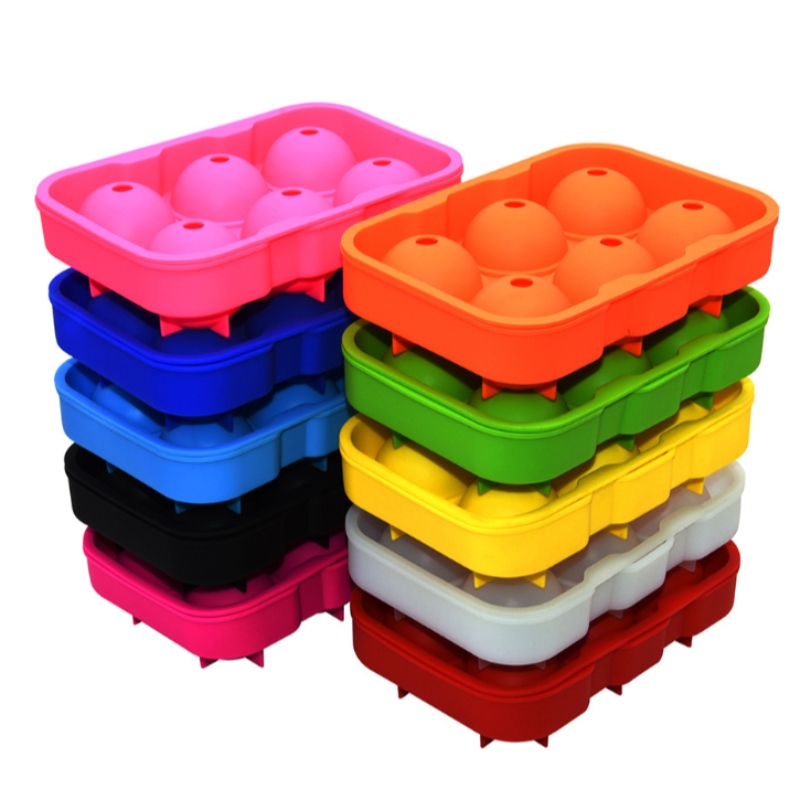 Modello di ghiaccio speciale per whisky a 10 punti di colore Stampo per hockey su ghiaccio a 6 fori