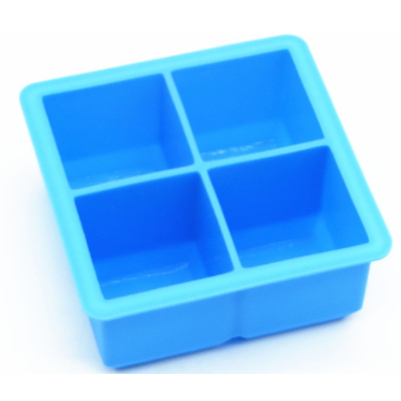 Gel di silice Griglia per ghiaccio a 4 griglie Stampo quadrato per gel di silice a 4 fori Scatola per accessori quadrata a 4 fori Scatola per ghiaccio per whisky Bar