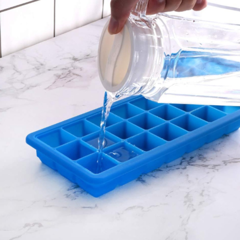 Gel di silice 21 scatola di ghiaccio per uso domestico con reticolo di ghiaccio 21 con stampo di copertura, griglia di ghiaccio per alimenti ausiliari congelati