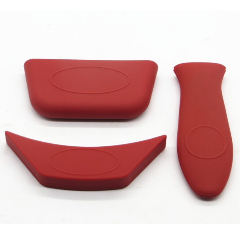 Manico in silicone antiscottatura Coperchio isolamento termico Coperchio manico pentola Angolo acuto Copri padella angolo rotondo Coperchio anti scottatura Manico antiscivolo