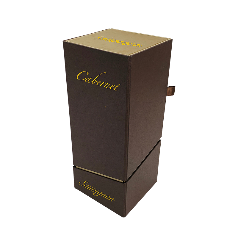 Scatola regalo marrone pieghevole con chiusura magnetica per whisky