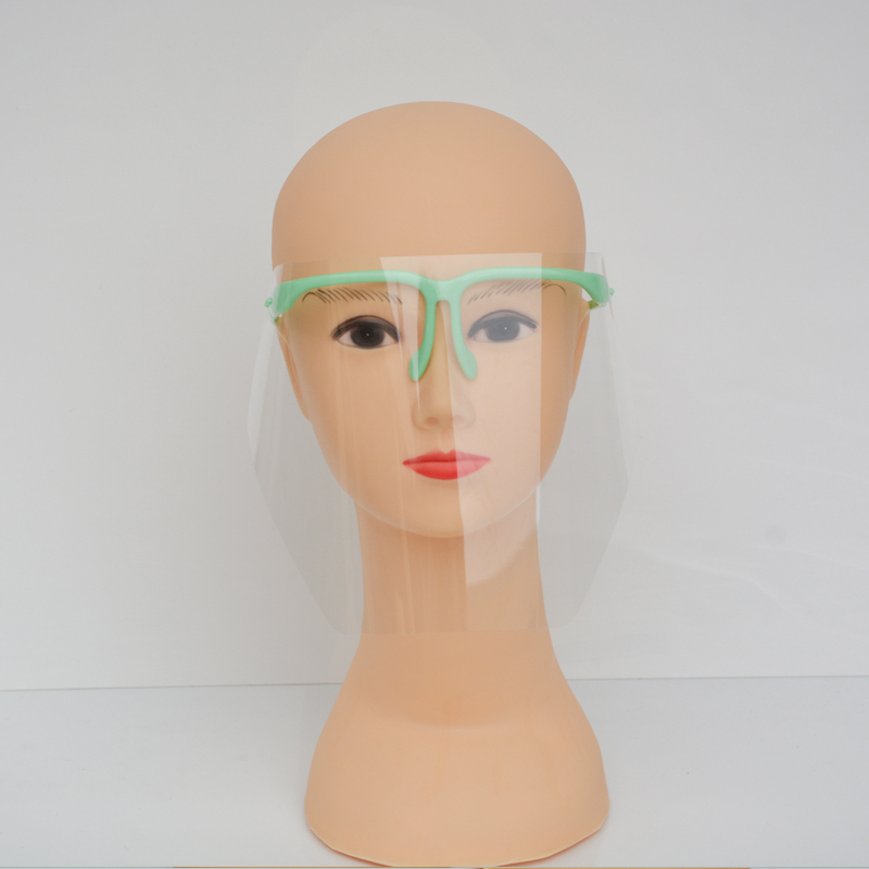 Visiera protettiva antiolio trasparente monouso di sicurezza con occhiali