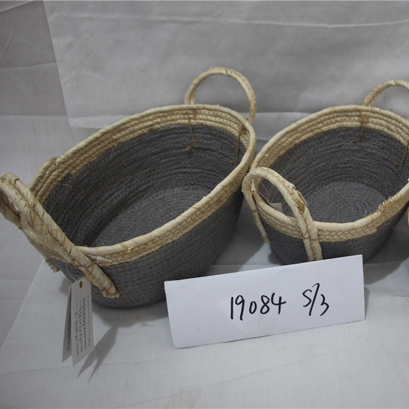 Cestino di immagazzinaggio di vimini dei prodotti del salice di trucioli di legno intrecciato a mano con la fodera
